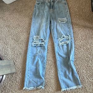 Light blue, Unworn, Wide leg jeans,